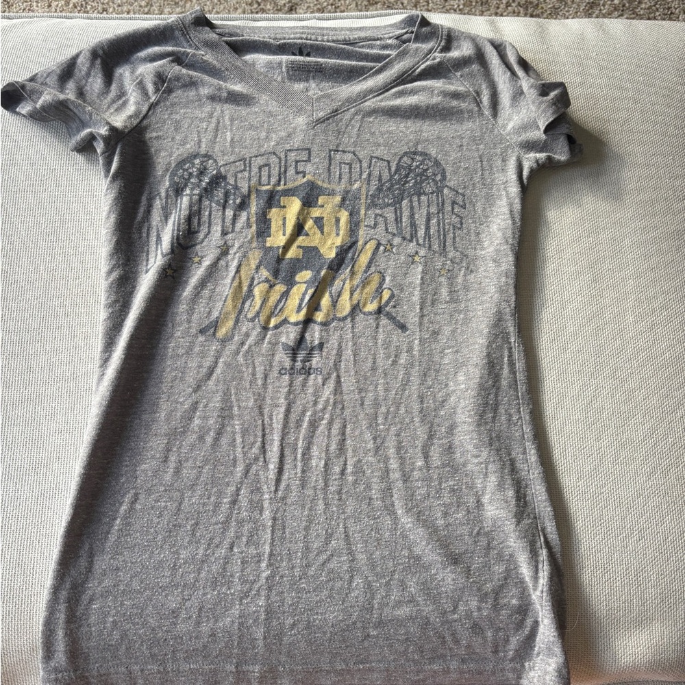 Adidas Notre Dame Vneck fitted tshirt